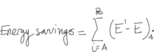 Correct energy measurement using the predicted energy consumption.